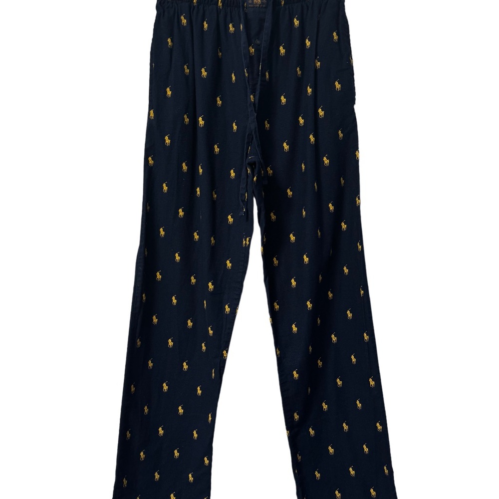 Polo Ralph Lauren Navy Sweatpants with Yellow Accents